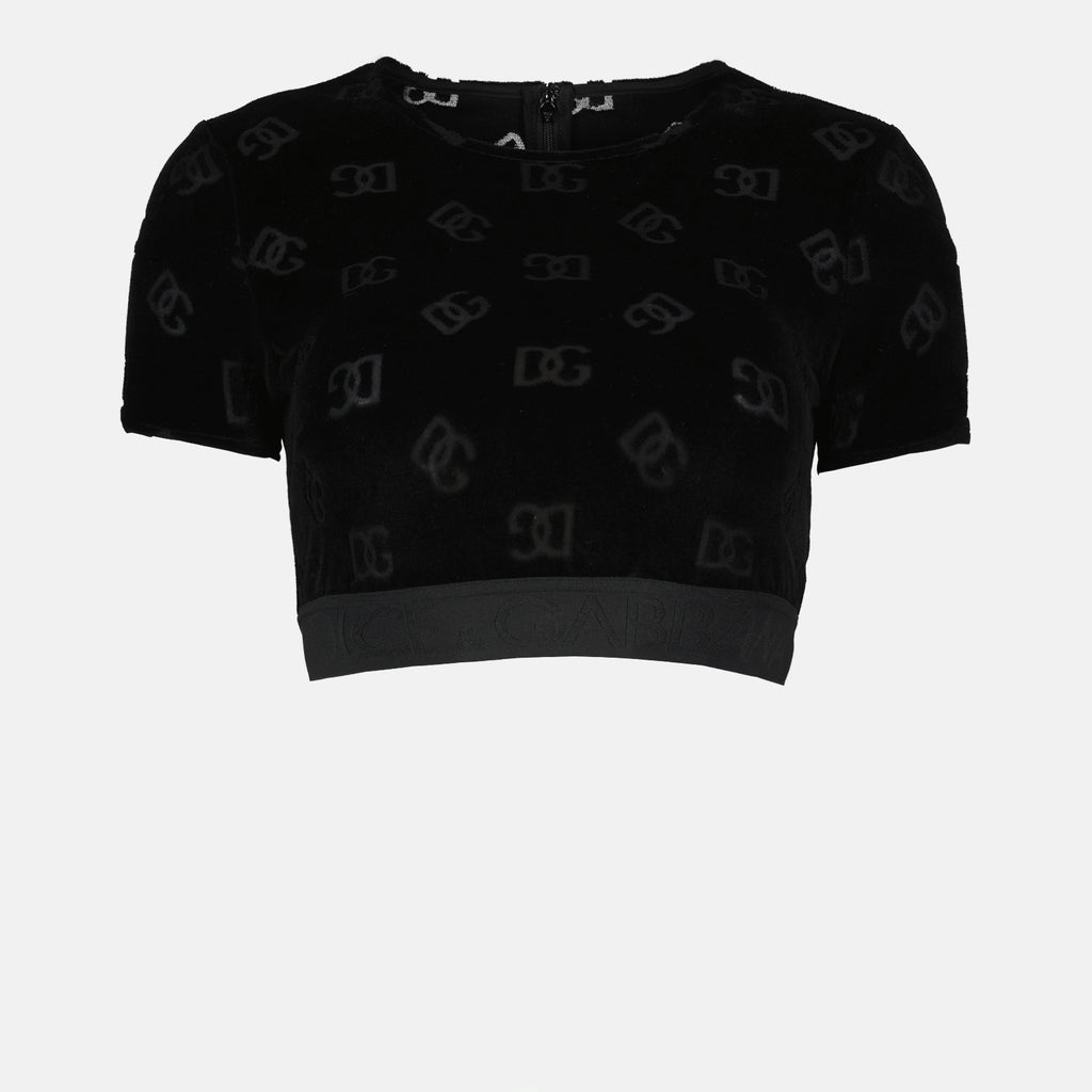 Tops DG crop top Dolce & Gabbana Black Women