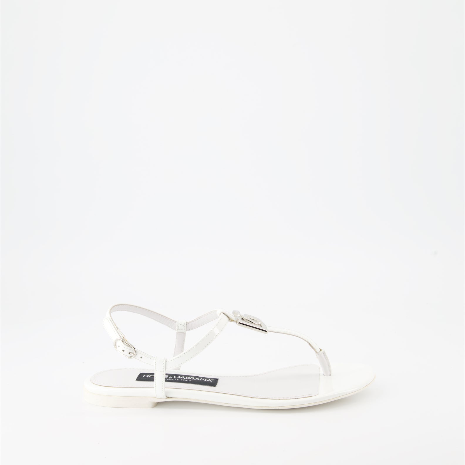 Zapatos abiertos Sandales DG en cuir Dolce & Gabbana Blanco Femme