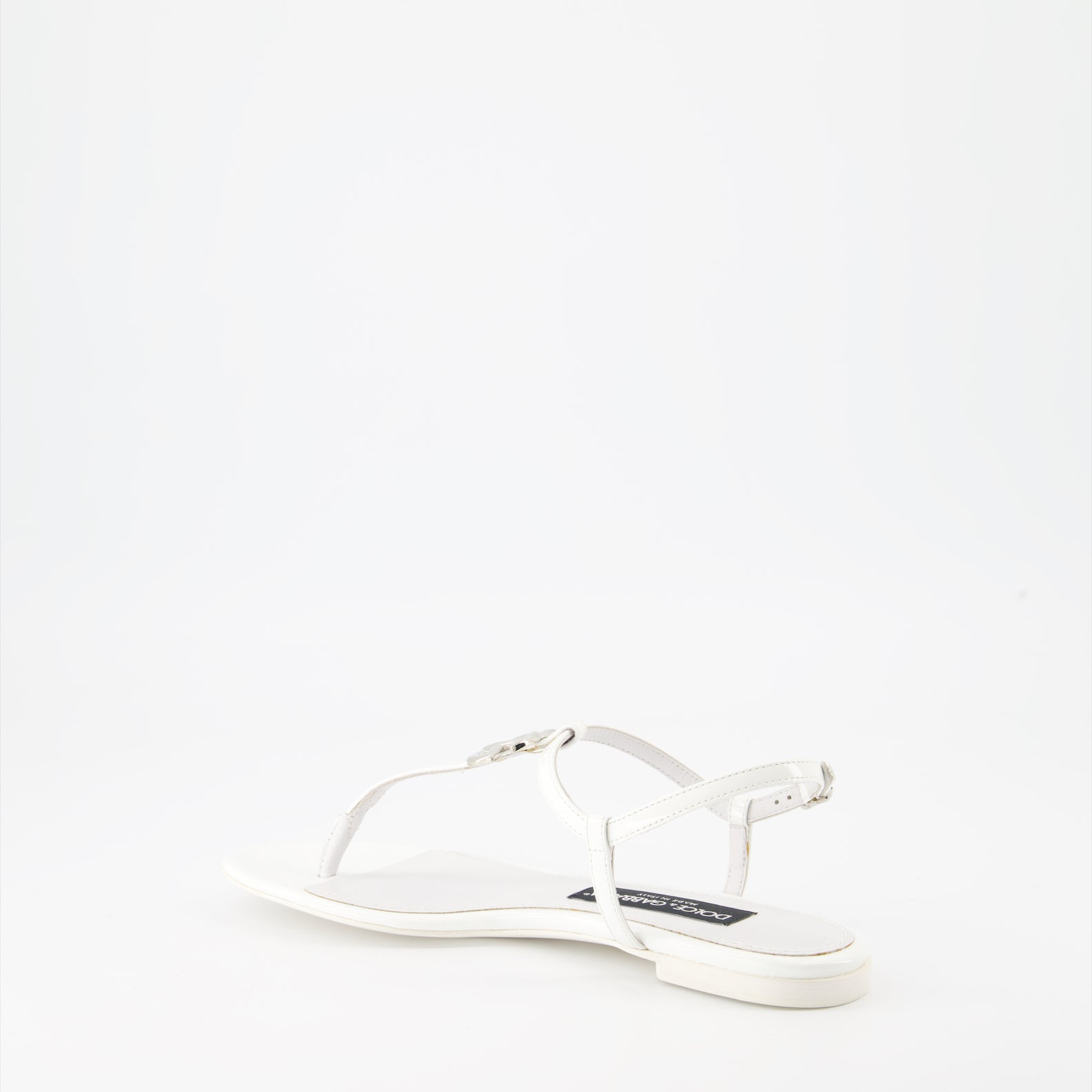 Zapatos abiertos Sandales DG en cuir Dolce & Gabbana Blanco Femme