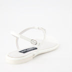 Zapatos abiertos Sandales DG en cuir Dolce & Gabbana Blanco Femme