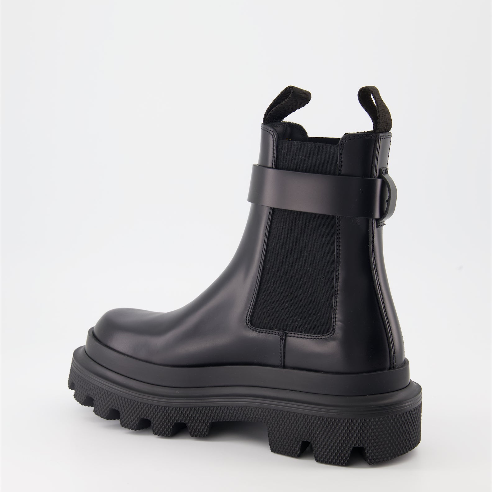 アンクルブーツ ロゴストラップアンクルブーツ Dolce & Gabbana 黒 女性