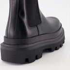 앵클부츠 Bottines à bride logo Dolce & Gabbana 검은색 Femme