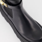 앵클부츠 Bottines à bride logo Dolce & Gabbana 검은색 Femme