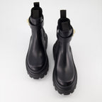 앵클부츠 Bottines à bride logo Dolce & Gabbana 검은색 Femme