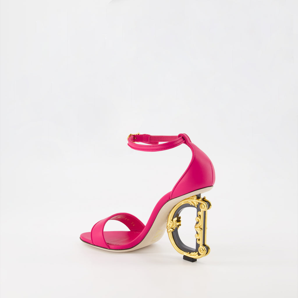 Open shoes DG Baroque heeled sandals Dolce & Gabbana Pink Women