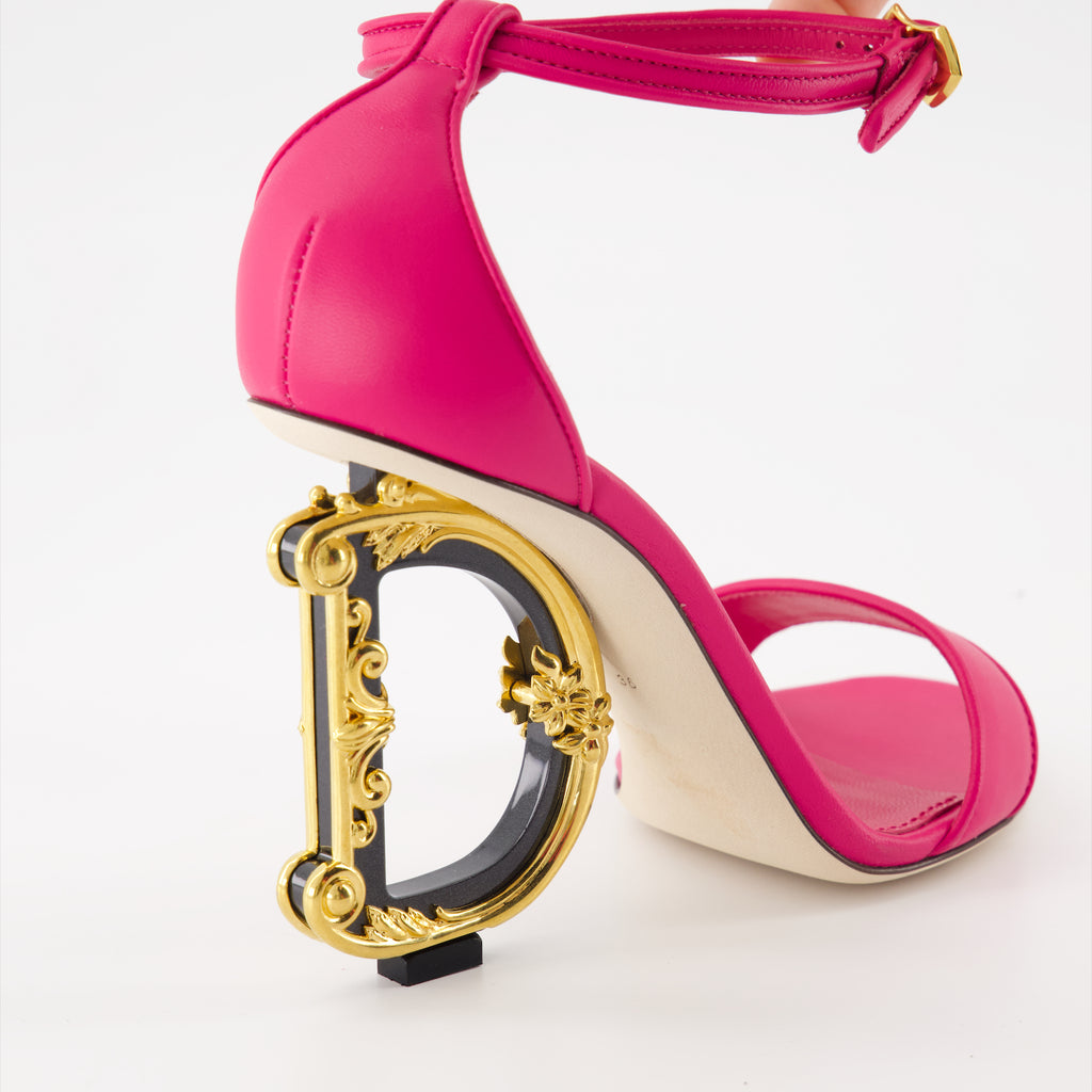 Open shoes DG Baroque heeled sandals Dolce & Gabbana Pink Women