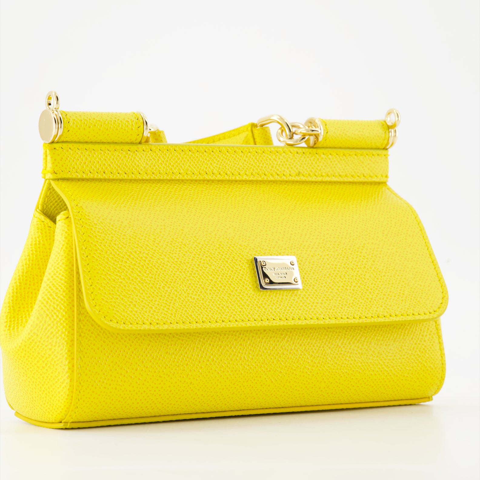 Bolsos de mano y al hombro Petit sac Sicily Dolce & Gabbana Amarillo Femme