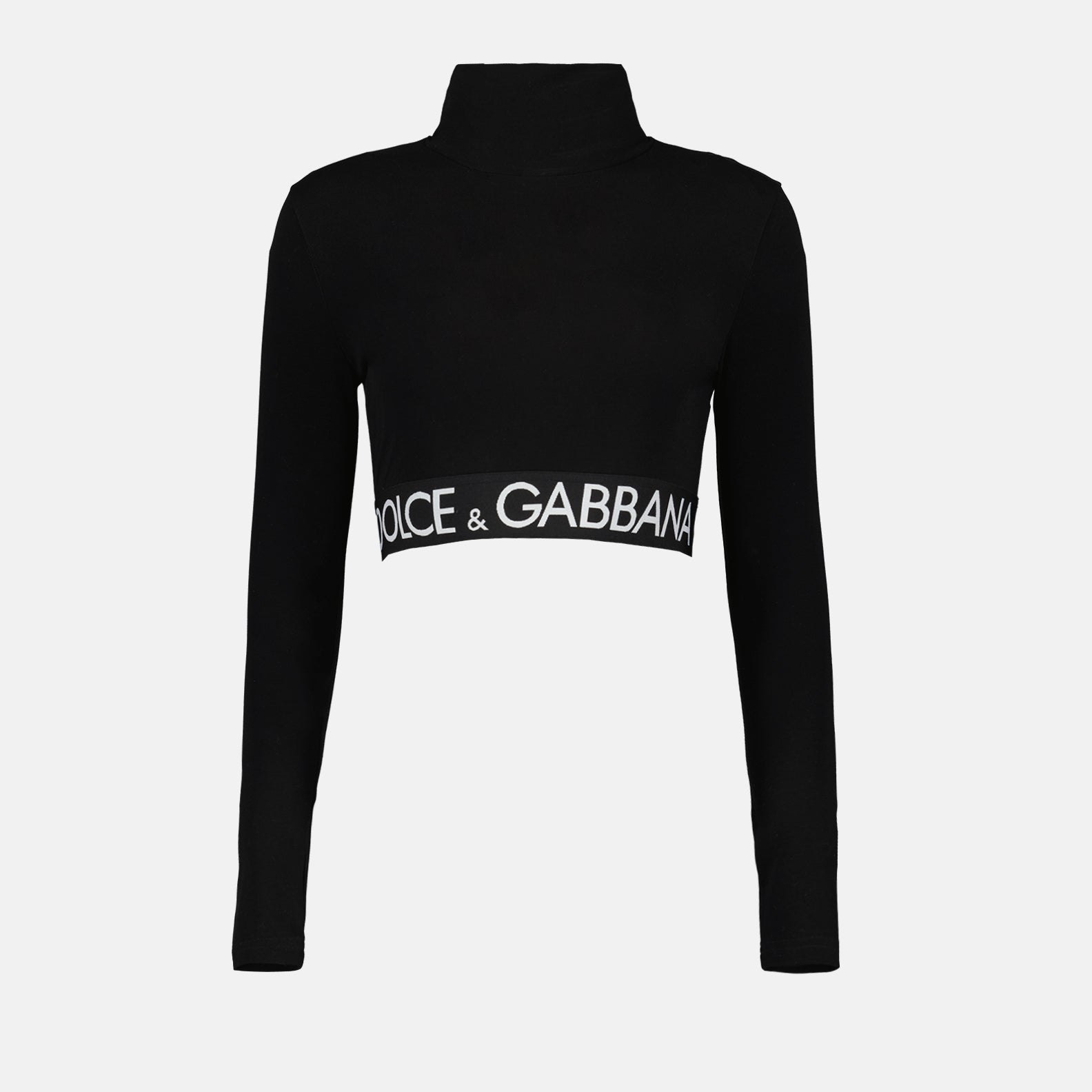 Tops Logo crop top Dolce & Gabbana Black Women