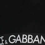 Tops Logo crop top Dolce & Gabbana Black Women