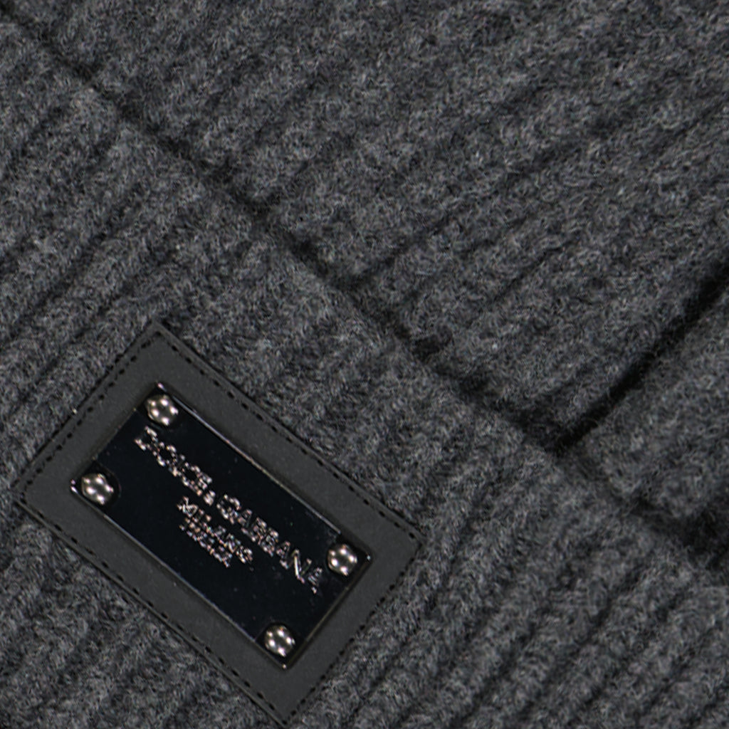 Chapéus, bonés e gorros Bonnet à logo plaque Dolce & Gabbana Cinza Homme