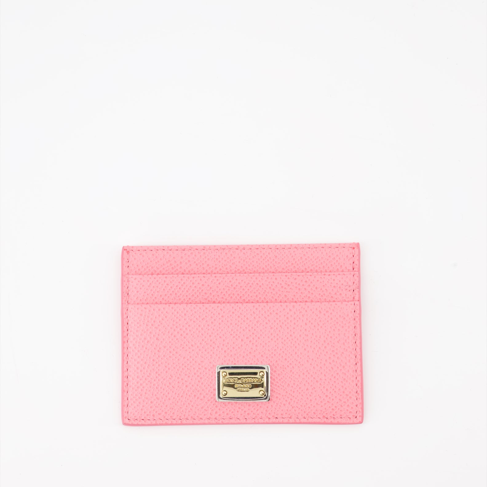 Piccola pelletteria Porte-cartes à logo plaque Dolce & Gabbana Rosa Femme