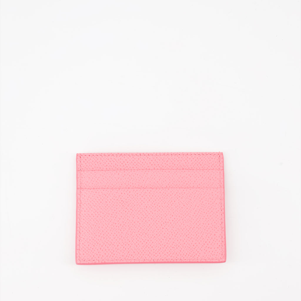 Petite maroquinerie Porte-cartes à logo plaque Dolce & Gabbana Rose Femme