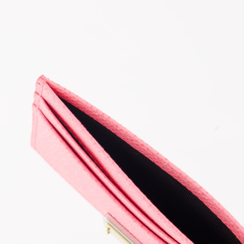 Piccola pelletteria Porte-cartes à logo plaque Dolce & Gabbana Rosa Femme