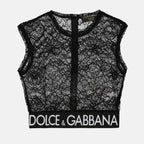 Tops Top en dentelle Dolce & Gabbana Negro Femme