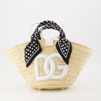 Borse tote Sac Kendra en paille Dolce & Gabbana Beige Femme