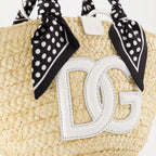 Borse tote Sac Kendra en paille Dolce & Gabbana Beige Femme