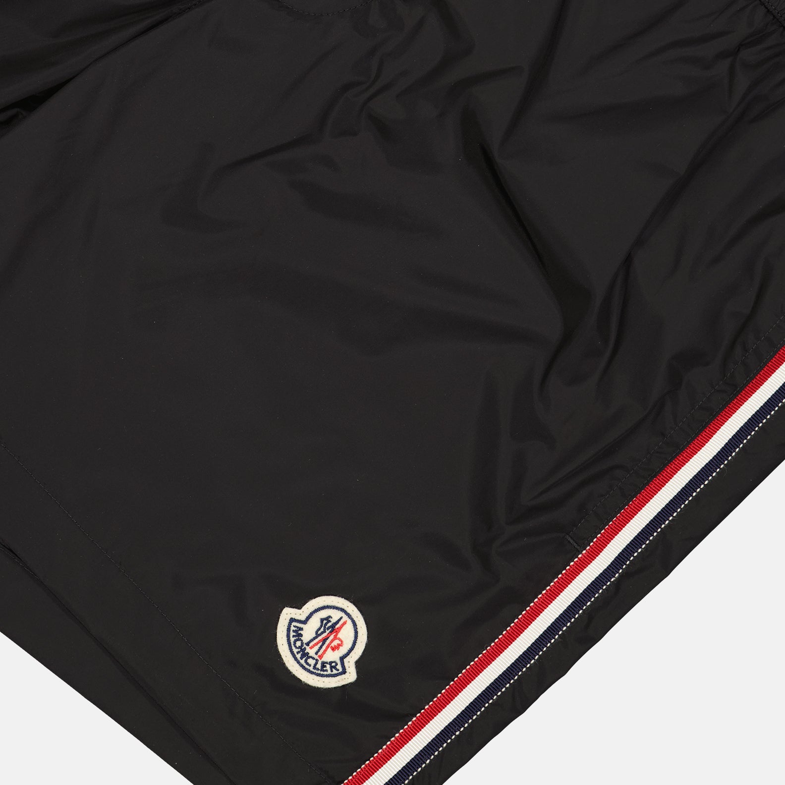 Image of the Moncler Men's Tricolor Trim Swim Shorts - Spring-Summer 2024 - Detailed View_1