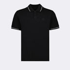 Polos Polo com Logo e Acabamento Moncler Preto Homme