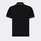 Polos Polo com Logo e Acabamento Moncler Preto Homme