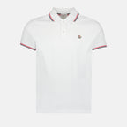 Polo shirts Polo shirt with logo and piping Moncler White Man