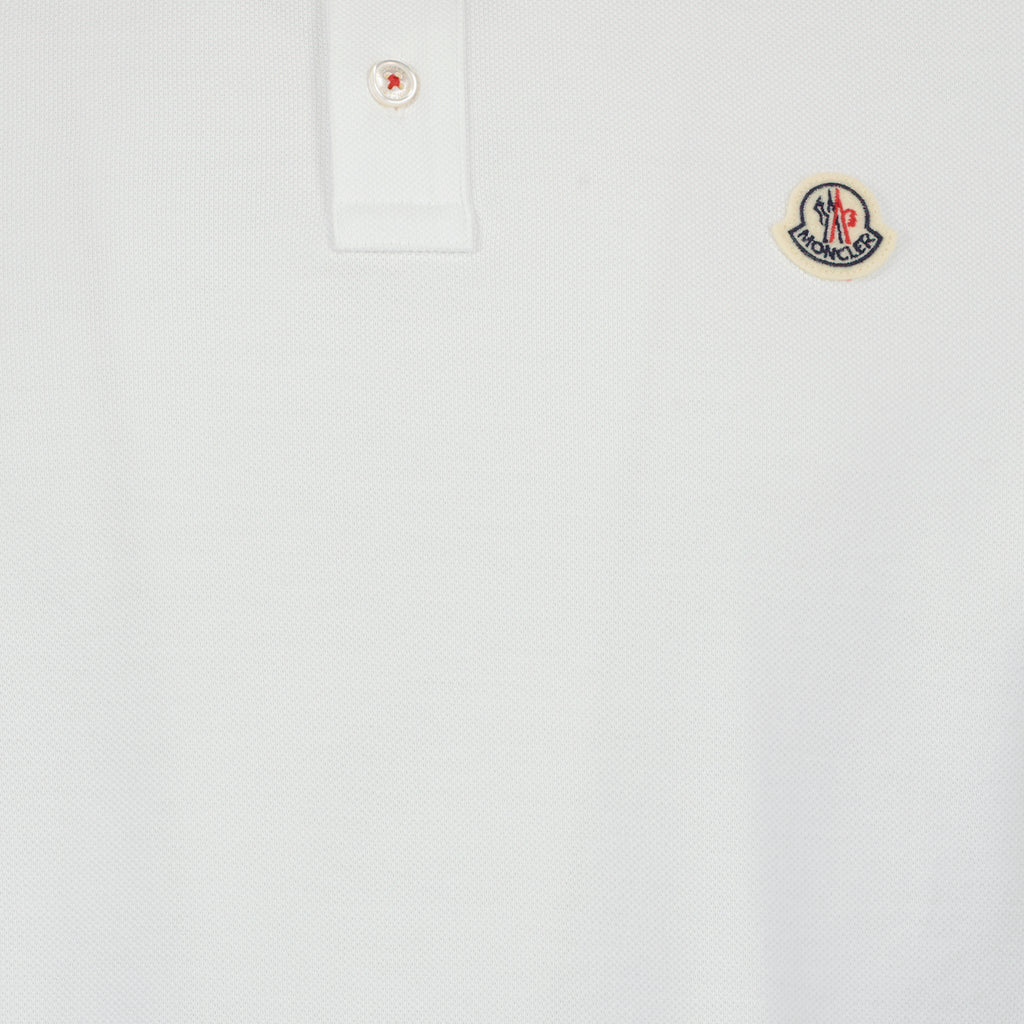 Polo shirts Polo shirt with logo and piping Moncler White Man