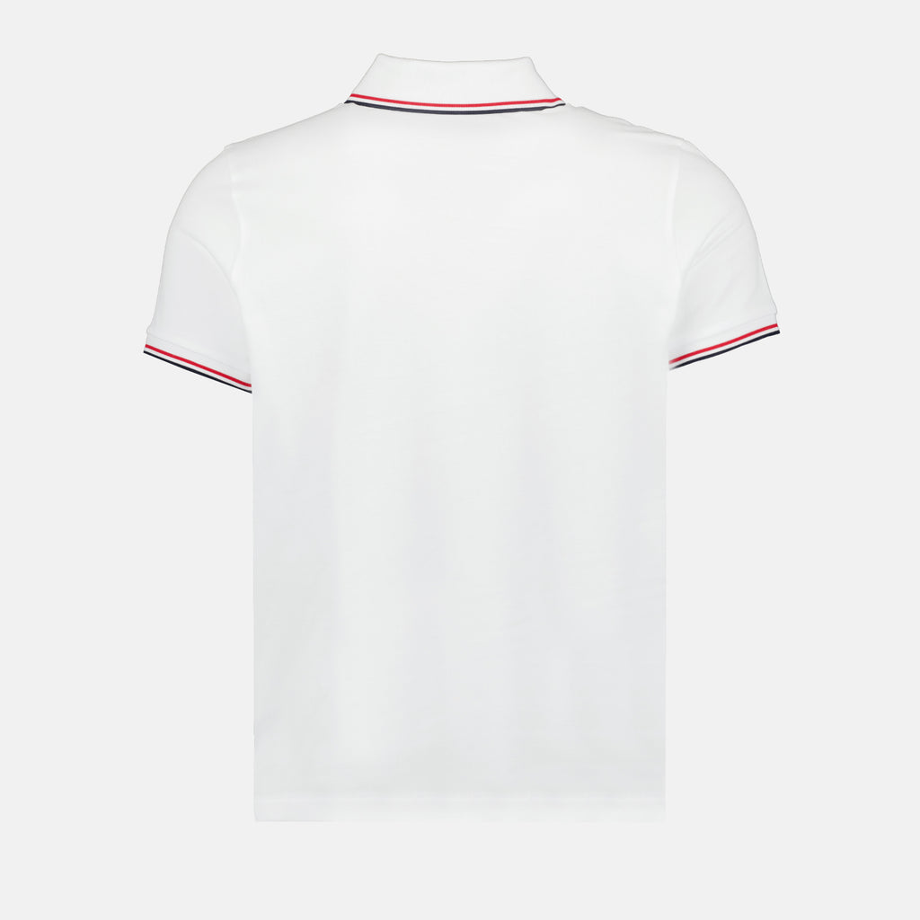 Polo shirts Polo shirt with logo and piping Moncler White Man