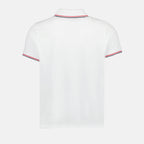 Polo shirts Polo shirt with logo and piping Moncler White Man
