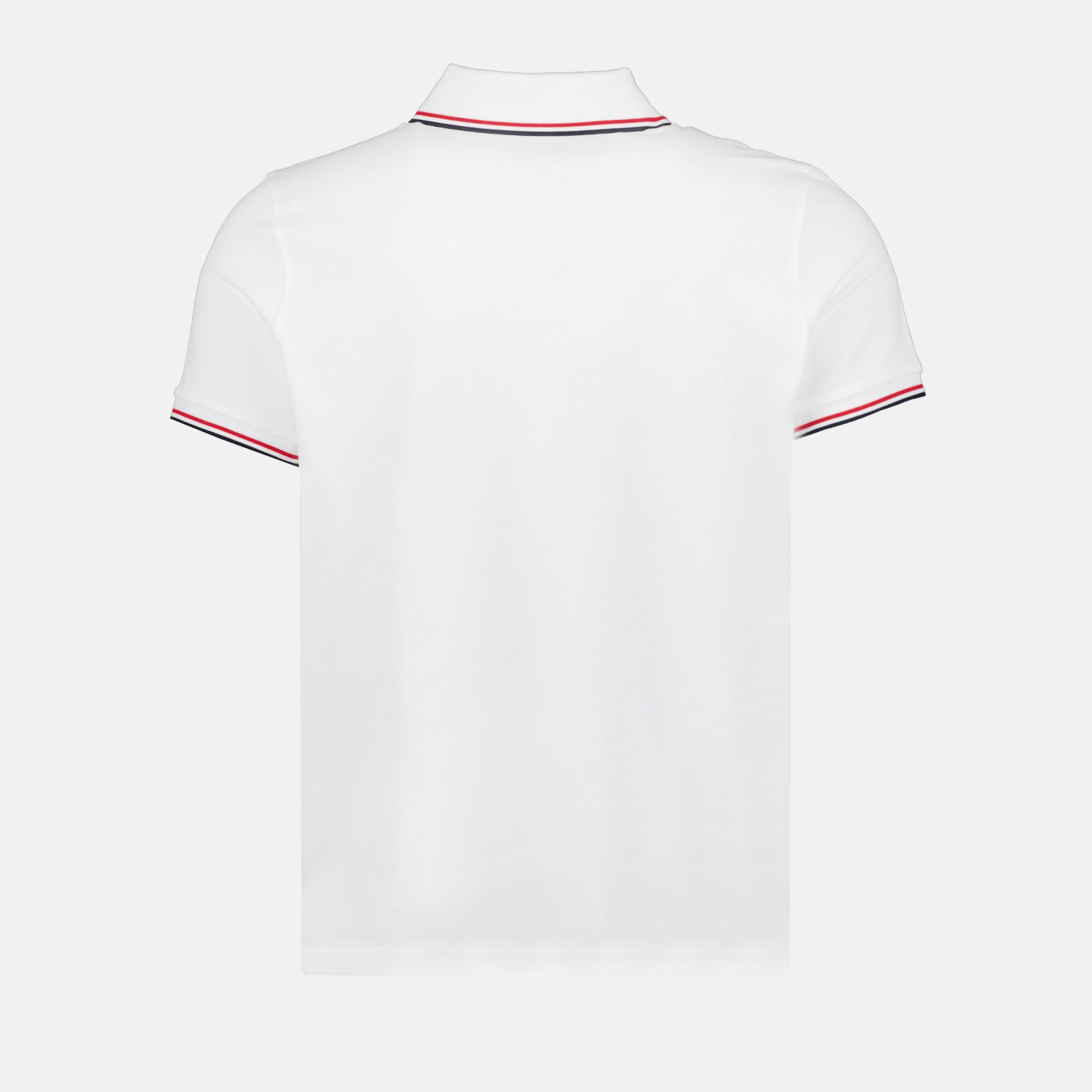 Polos Polo à logo et liseré Moncler Blanc Homme