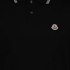 ポロシャツ パイピング付きポロシャツ Moncler 黒 男
