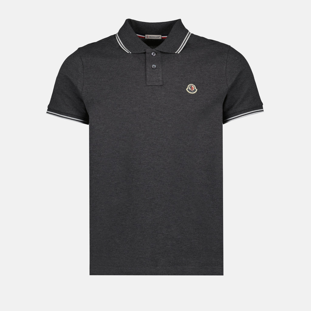 Poloshirts Poloshirt mit Kanten Moncler Grau Homme
