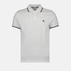Polo Polo con Piping Moncler Bianco Homme