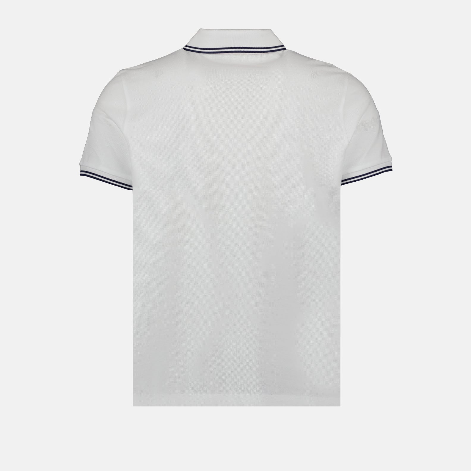 Polo Polo con Piping Moncler Bianco Homme