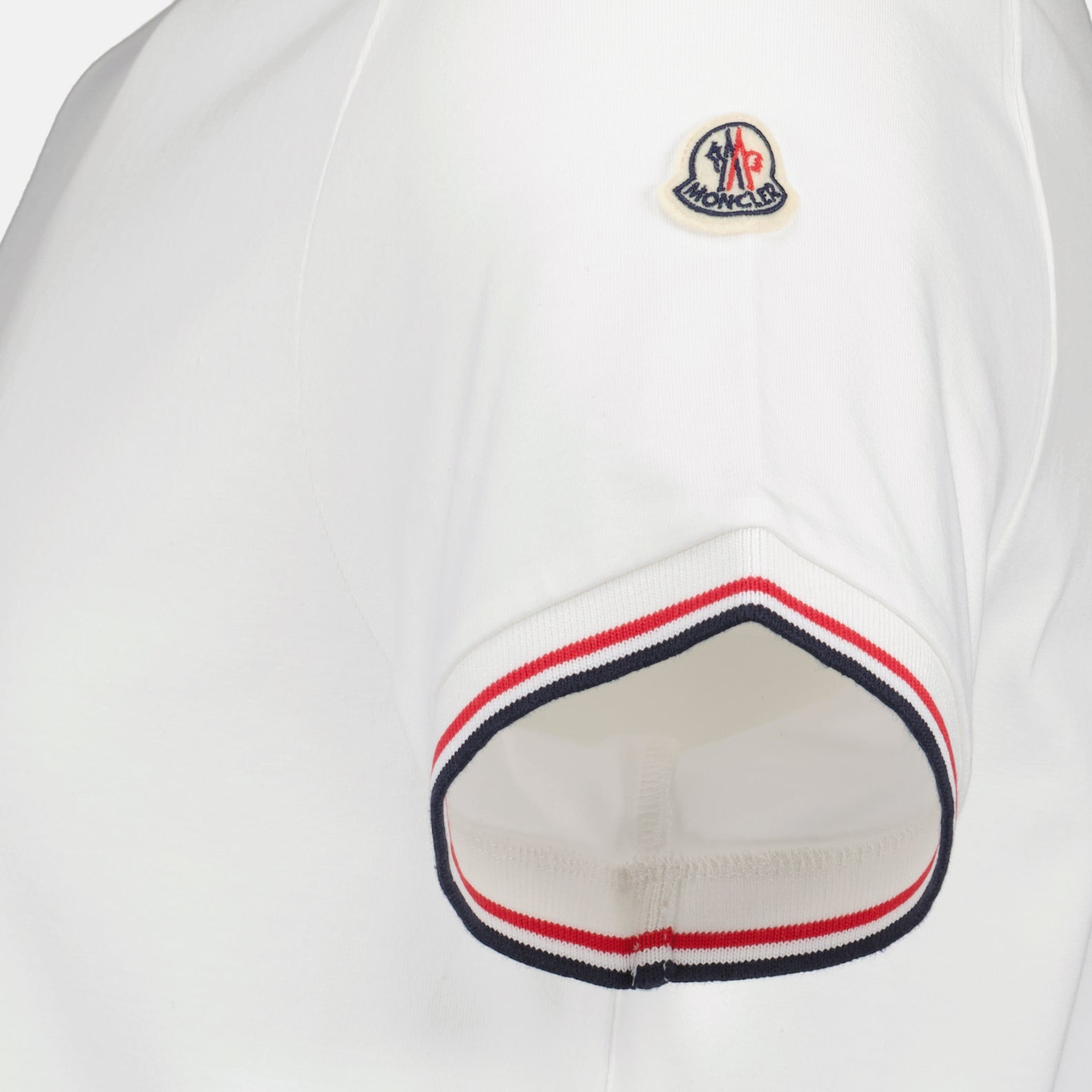 T-shirts Logo T-shirt with Trim Moncler White Man