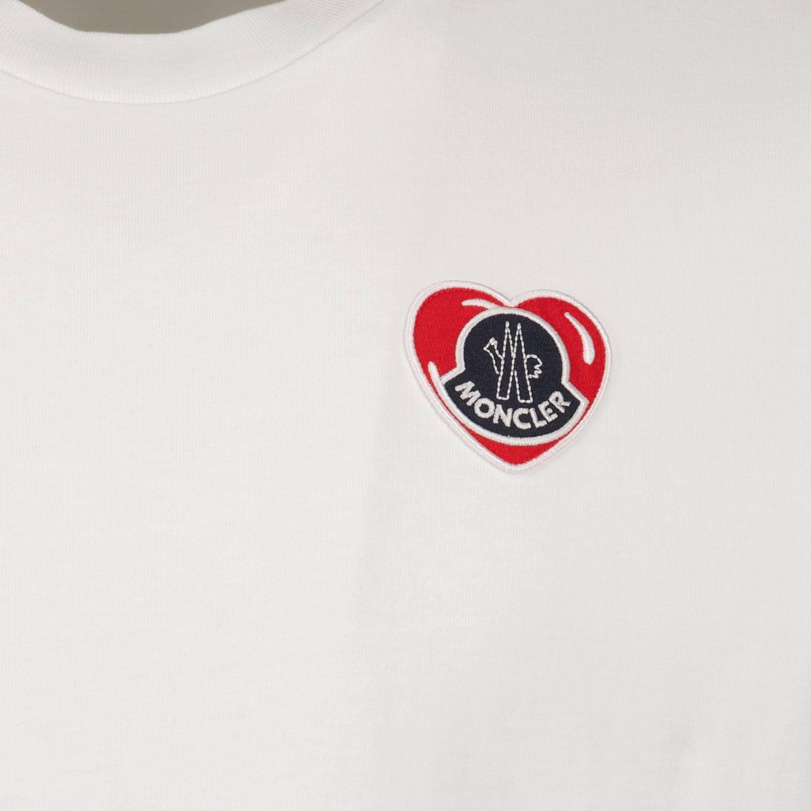 T-shirt T-shirt à logo coeur Moncler Bianco Homme