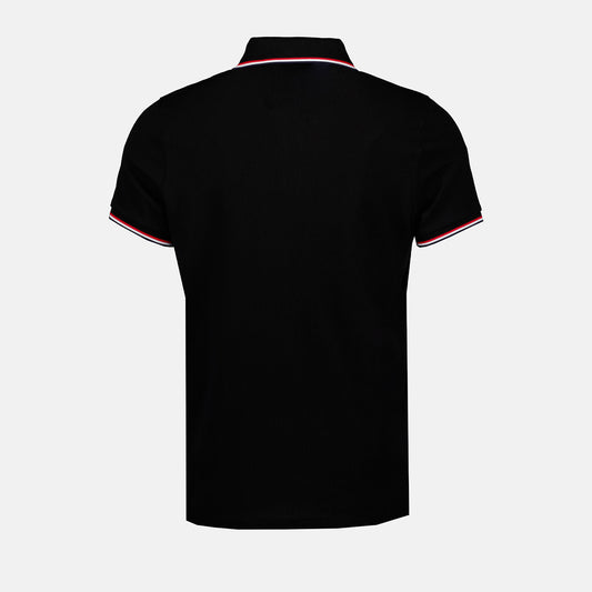Polo shirt with logo and piping
