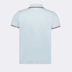 Polo shirts Polo shirt with logo and piping Moncler Blue Man