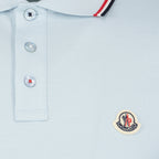 Polo shirts Polo shirt with logo and piping Moncler Blue Man