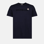 T-shirts T-shirt à logos Moncler Bleu Homme