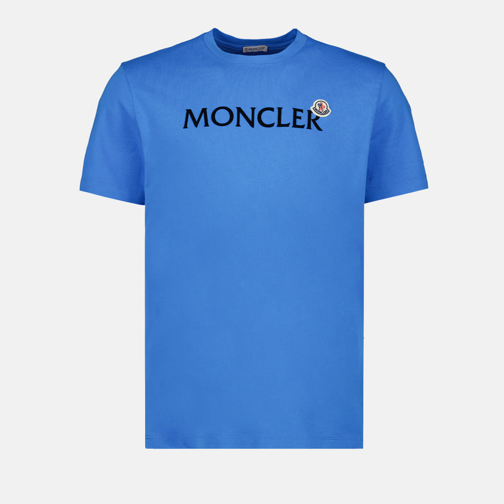 T-shirts T-shirt à logos Moncler Bleu Homme