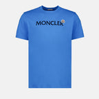 T-shirts T-shirt à logos Moncler Bleu Homme