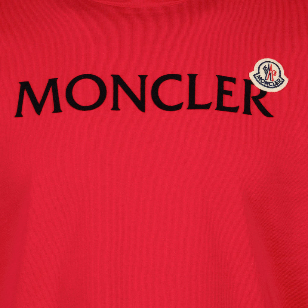 T-shirts Logo T-shirt Moncler Red Man