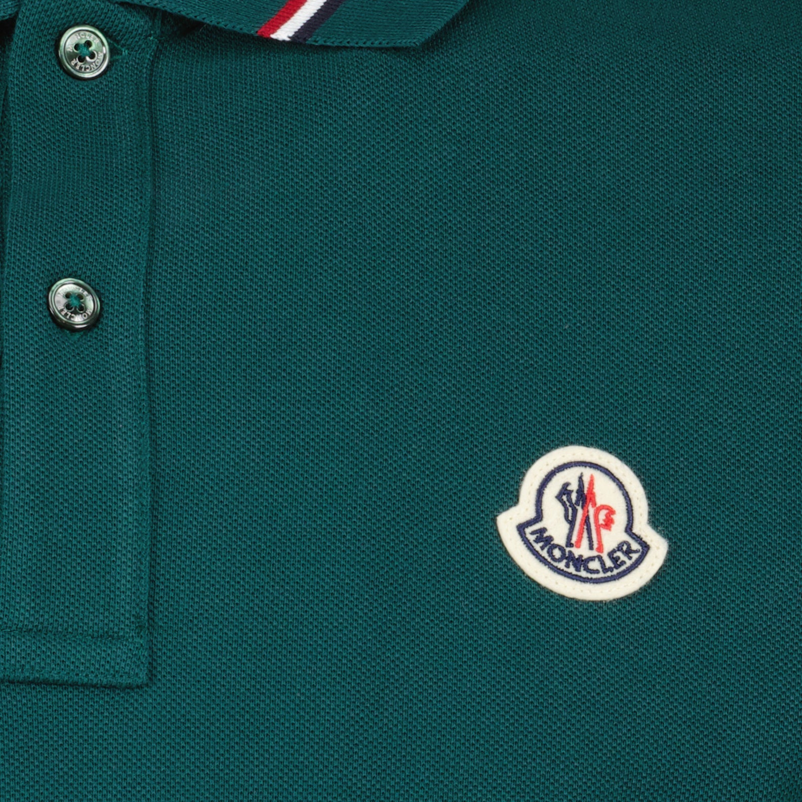 Polos Polo à liseré Moncler Verde Homme