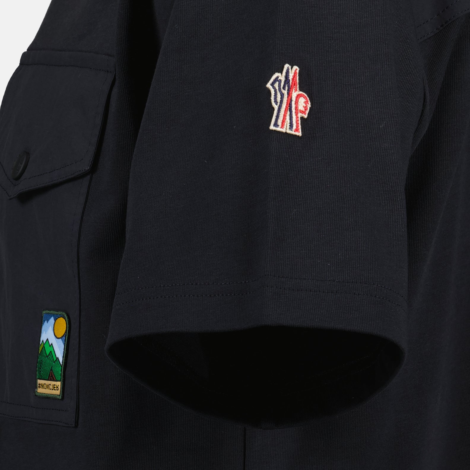 T-shirt T-shirt con tasca Moncler Grenoble Nero Homme