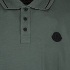Polos Polo à logo et liseré Moncler Vert Homme