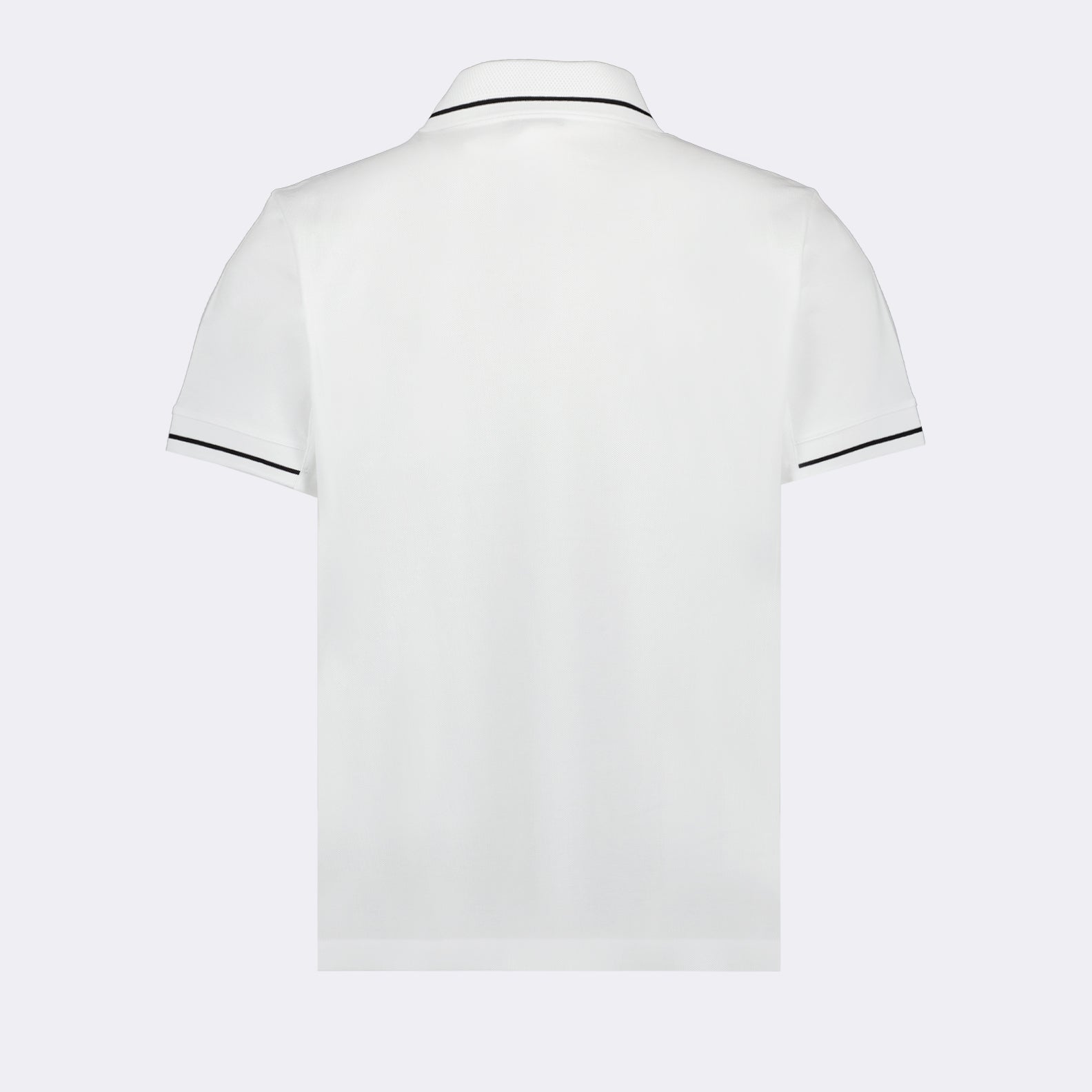 Polos Polo à logo et liseré Moncler Blanc Homme