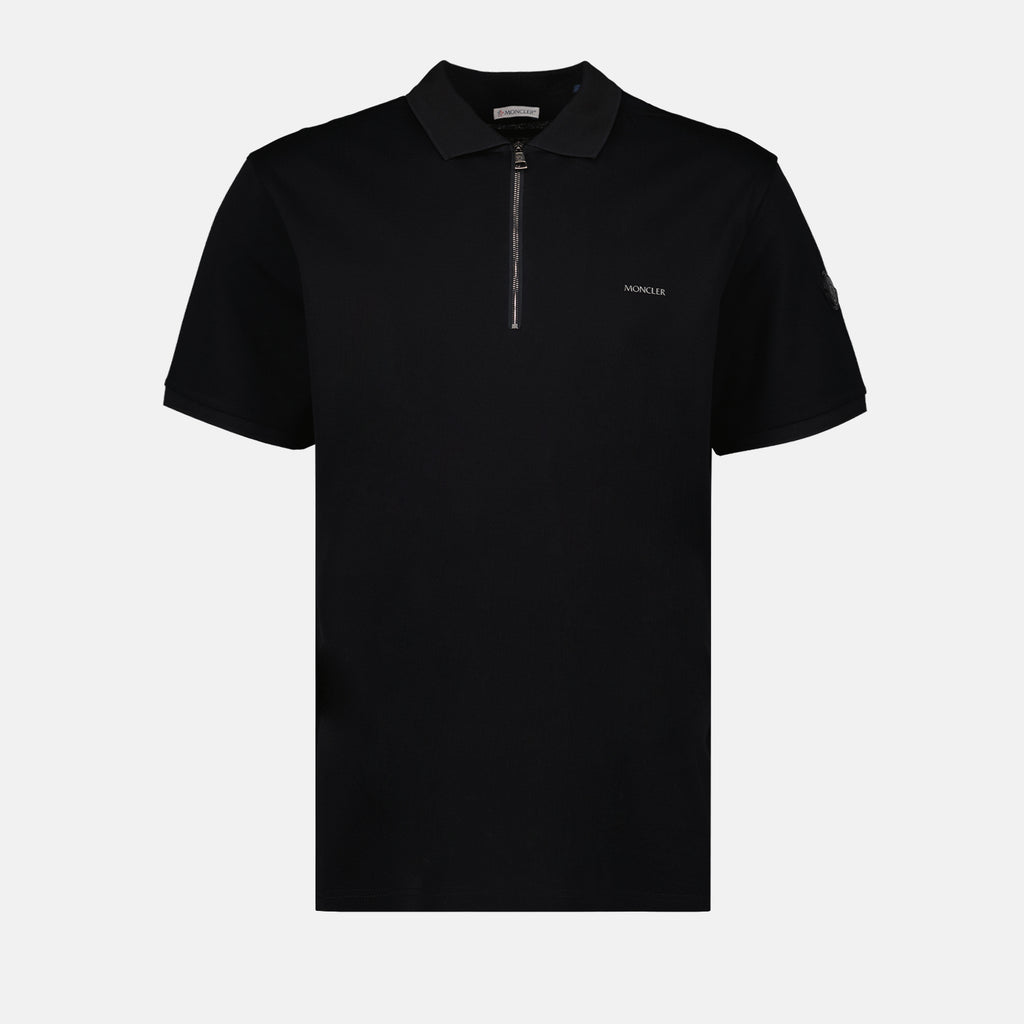 Polo shirts Zip polo shirt Moncler Black Man