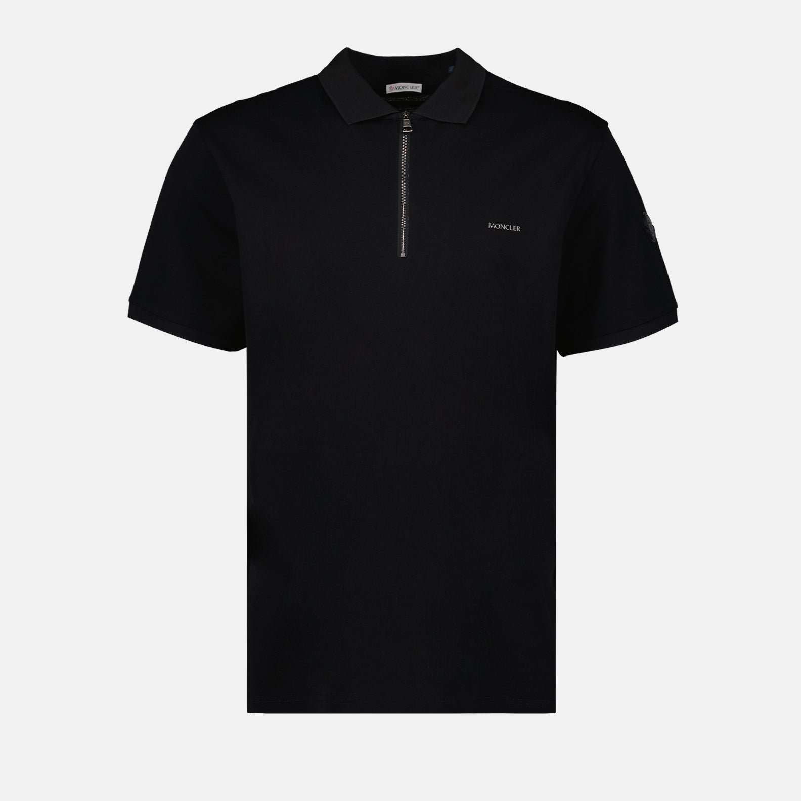 Polo shirts Zip polo shirt Moncler Black Man