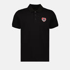 Poloshirts Polo à logo coeur Moncler Schwarz Homme