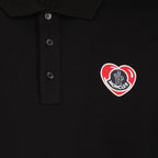 Poloshirts Polo à logo coeur Moncler Schwarz Homme