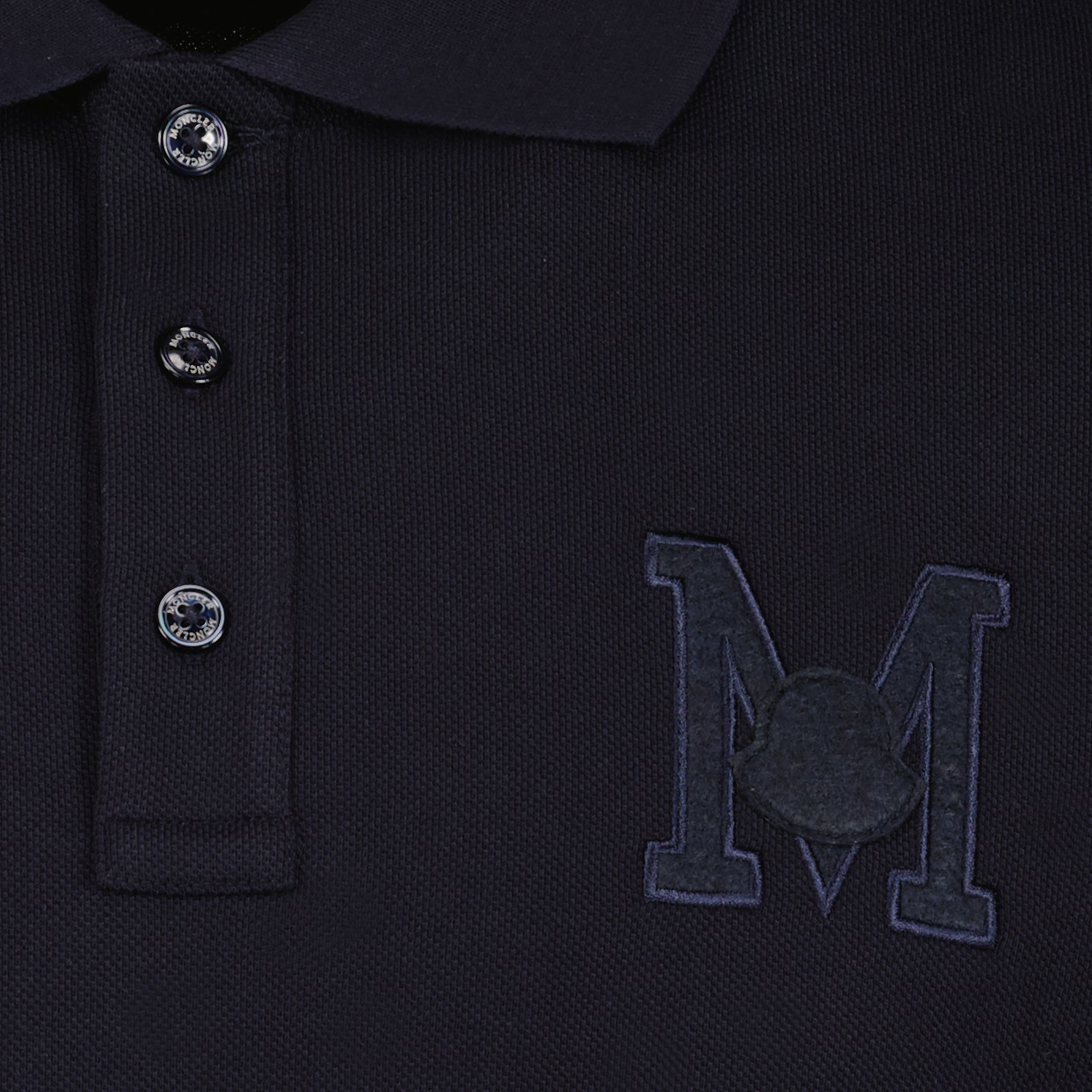 Polos Polo à logo M Moncler Bleu Homme